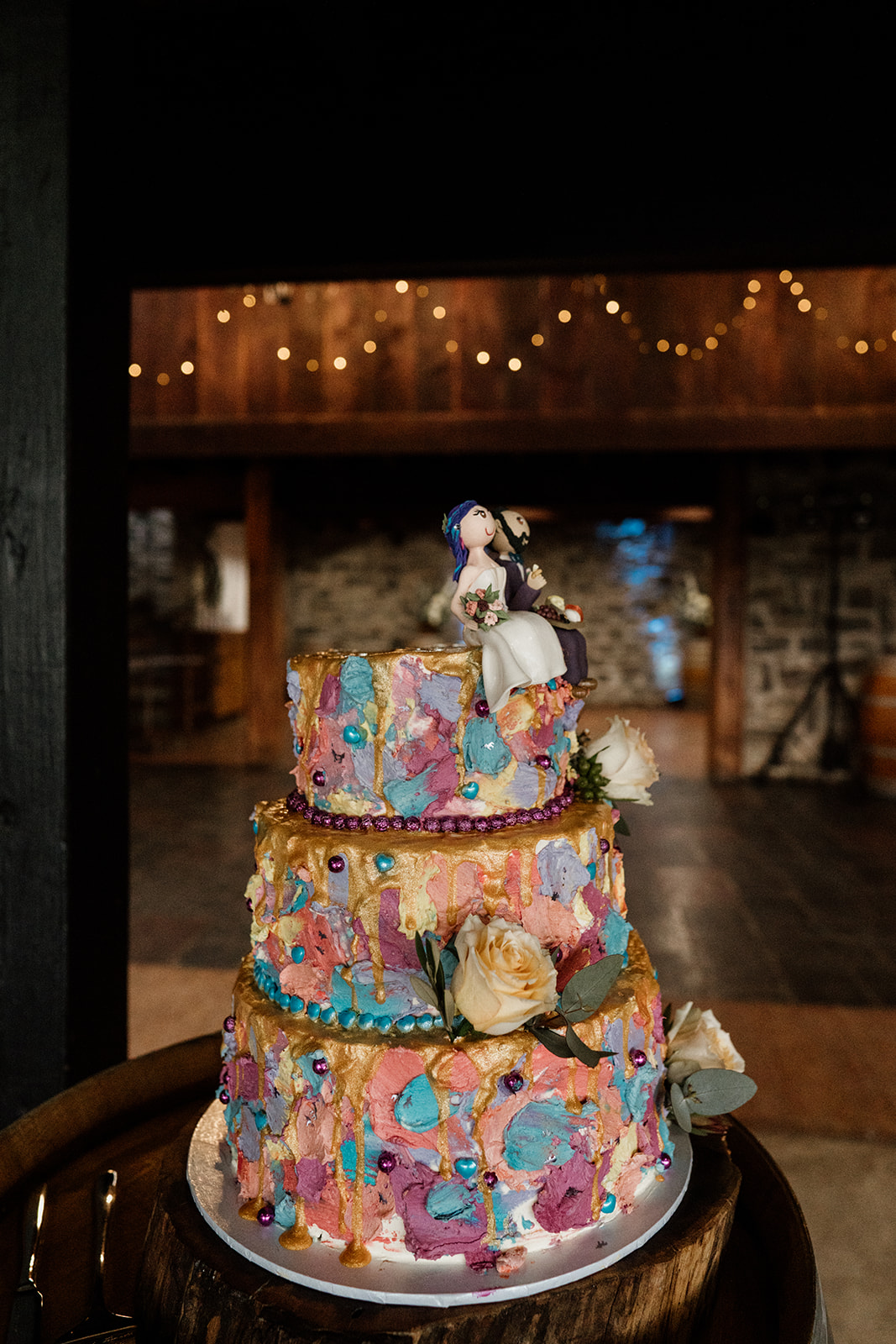 Rainbow wedding cake inspiration.