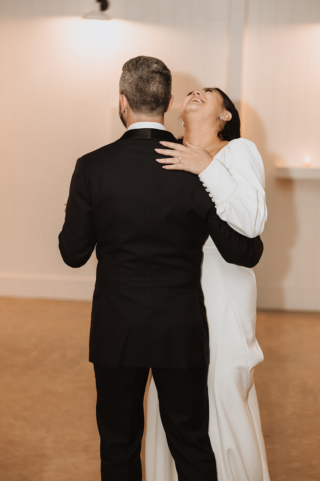 First dance as a married couple at their wedding reception at Seacliff House