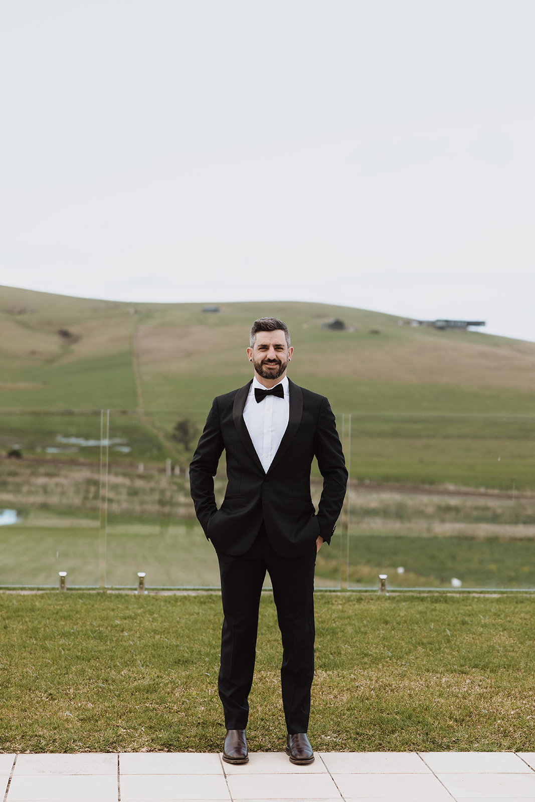 Groom's portrait shot at Seacliff House 