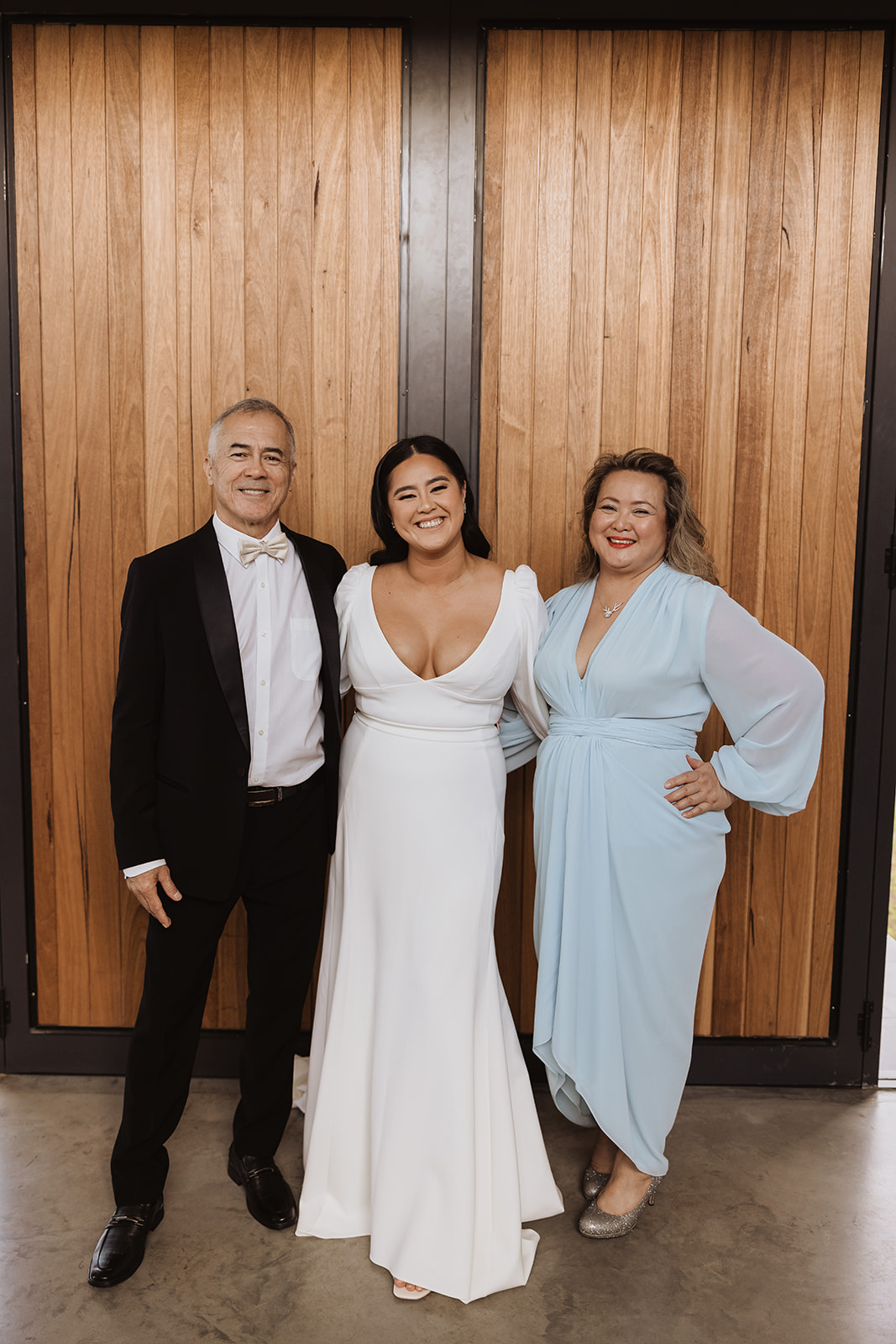 The bride with her family