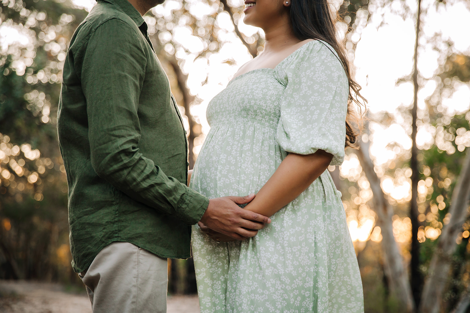 a couple in a maternity photo shoot