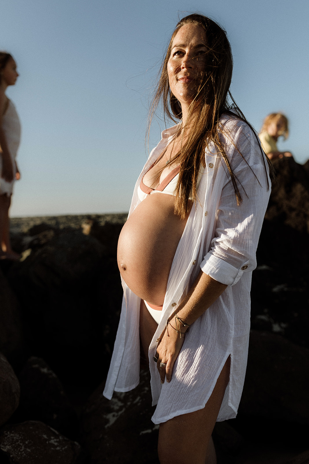A Gold Coast Family welcoming baby number 3 with a maternity session on the beach