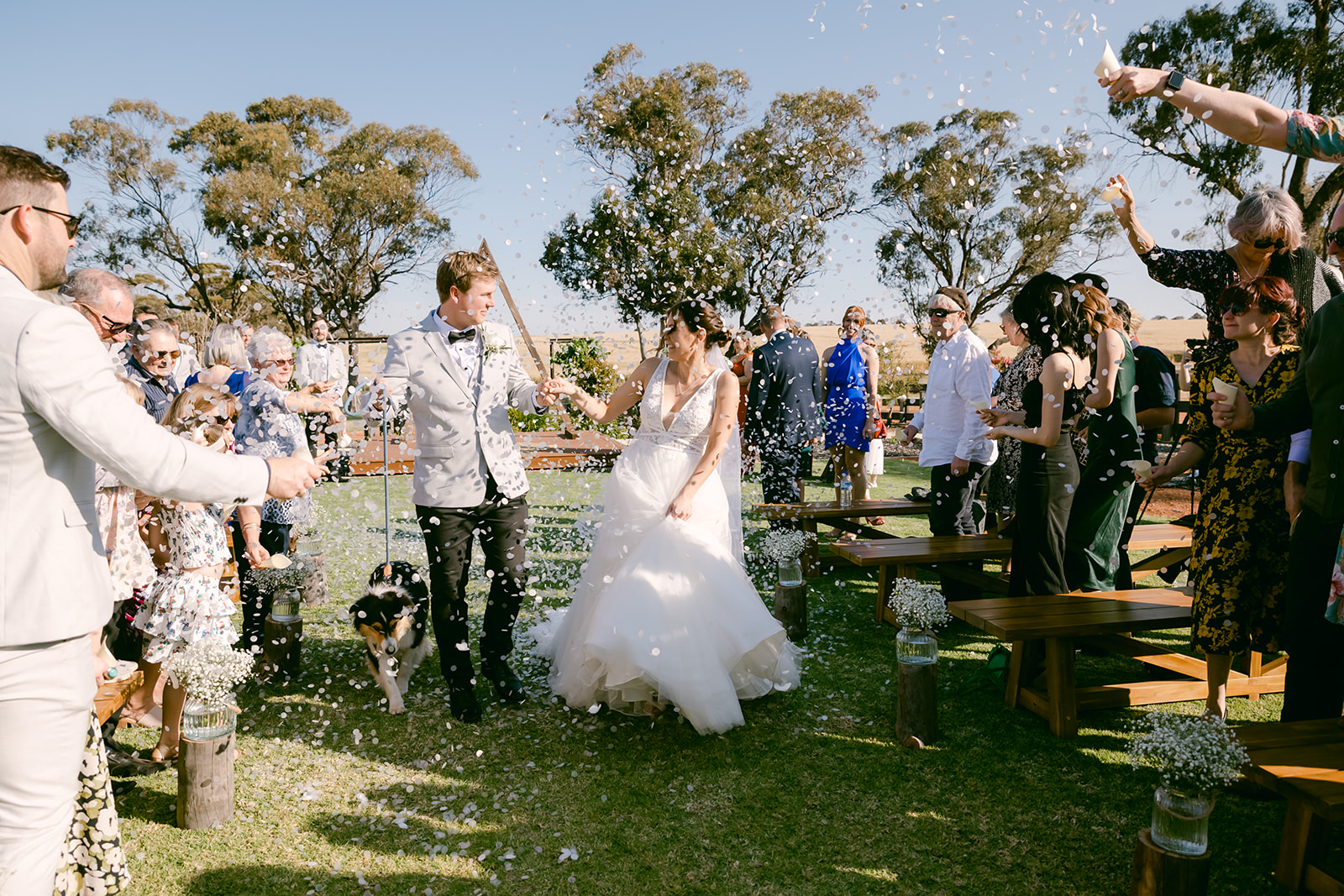Confetti shot, Perth/Wheatbelt wedding photographer 