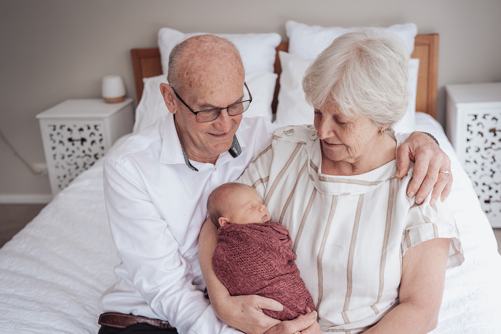 Newborn photography with Grandparents, Hills District Sydney