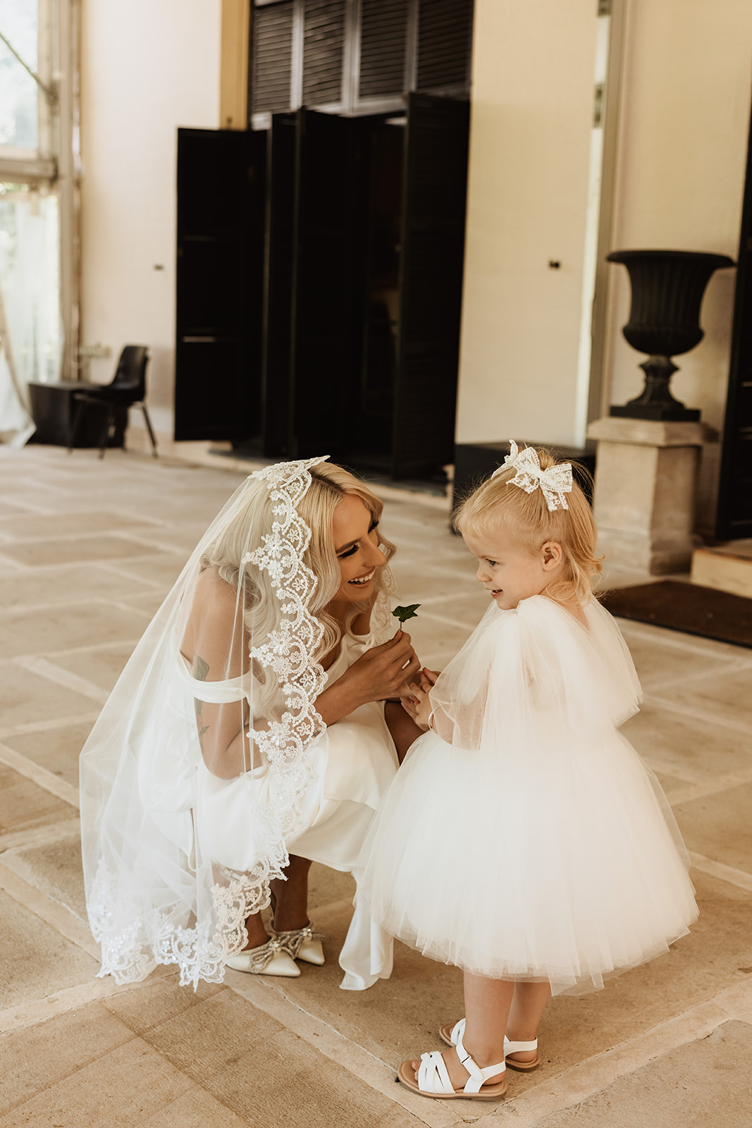 Bride with her daughter at the Wedding in Lindesay House, Darling Point New South Wales