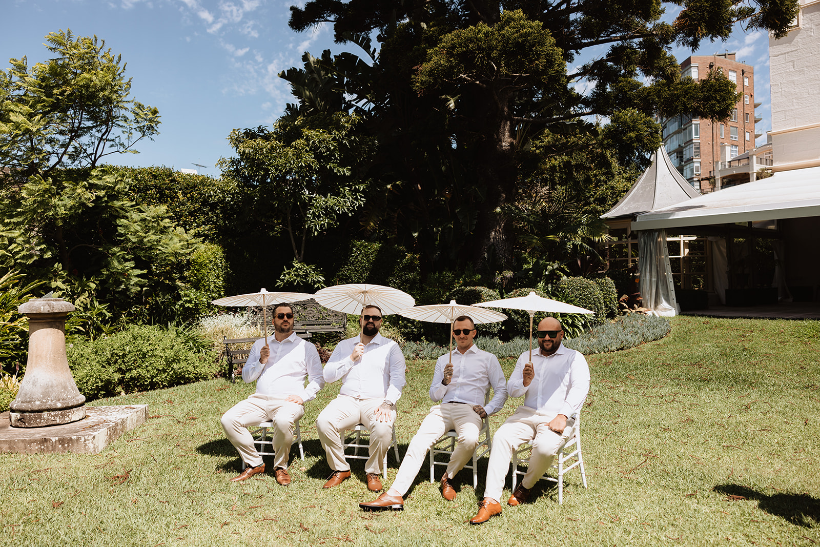 Groomsmen at the Wedding in Lindesay House, Darling Point New South Wales