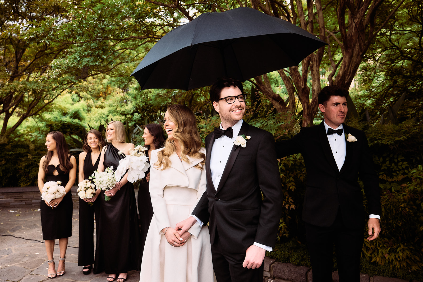 Rainy wedding ceremony