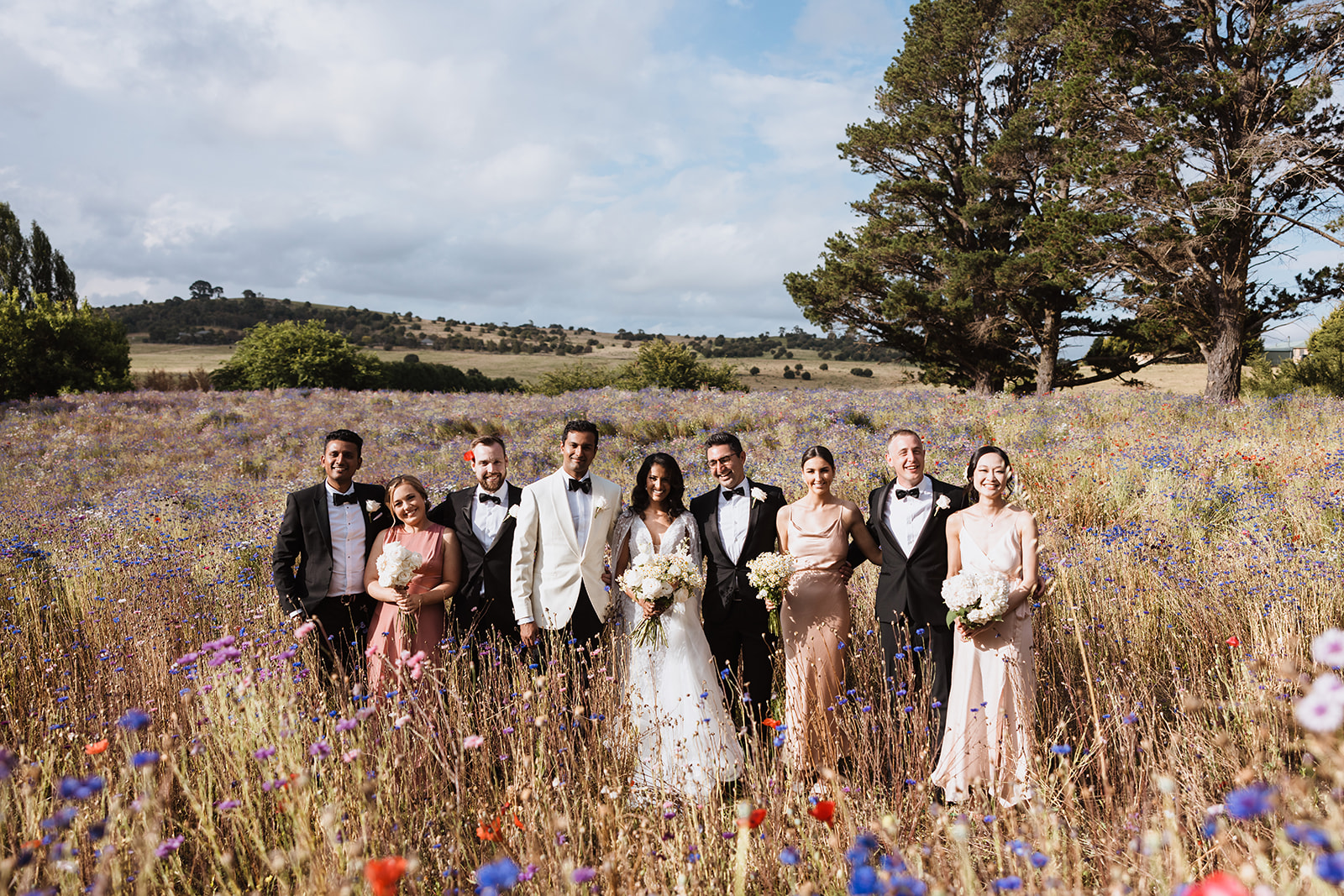 Bridal party shoot at the Wedding in Mona Farm Braidwood, New South Wales