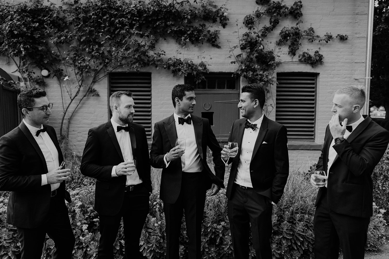 Groom and groomsmen at the Wedding in Mona Farm Braidwood, New South Wales