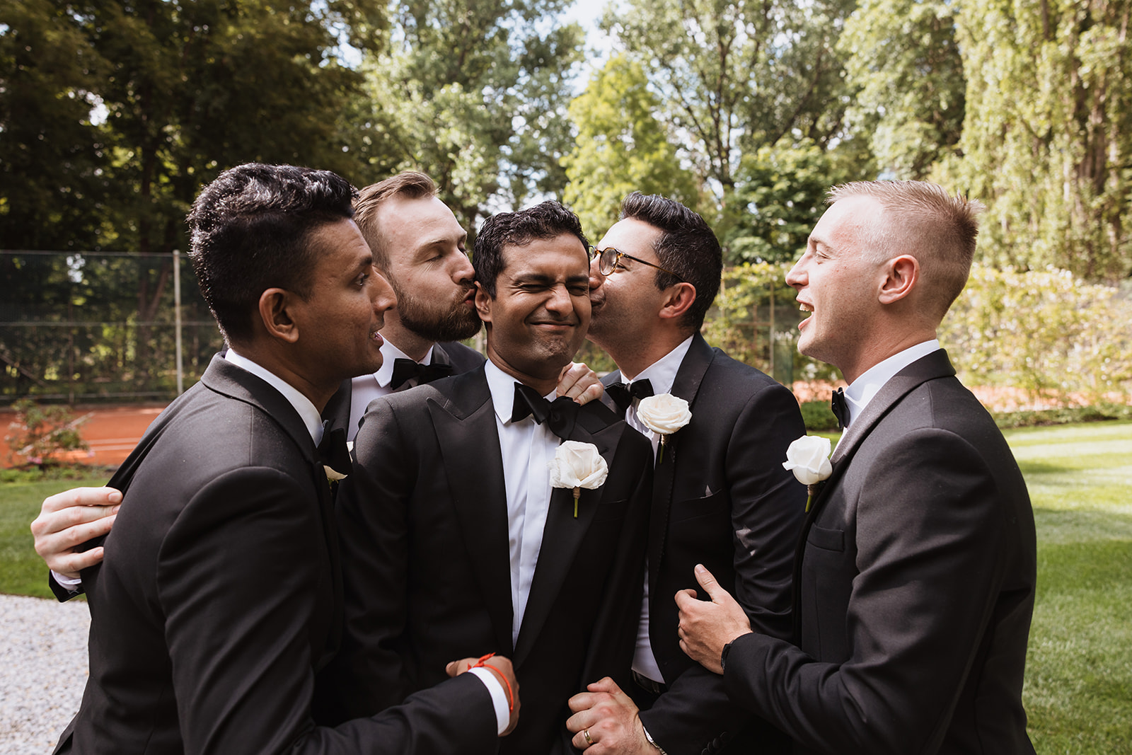 Groom with his groomsmen at the Wedding in Mona Farm Braidwood, New South Wales