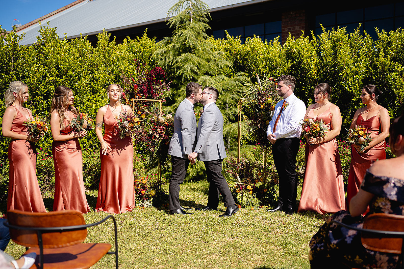 The Wedding Ceremony held in the gardens of 1915 Geelong