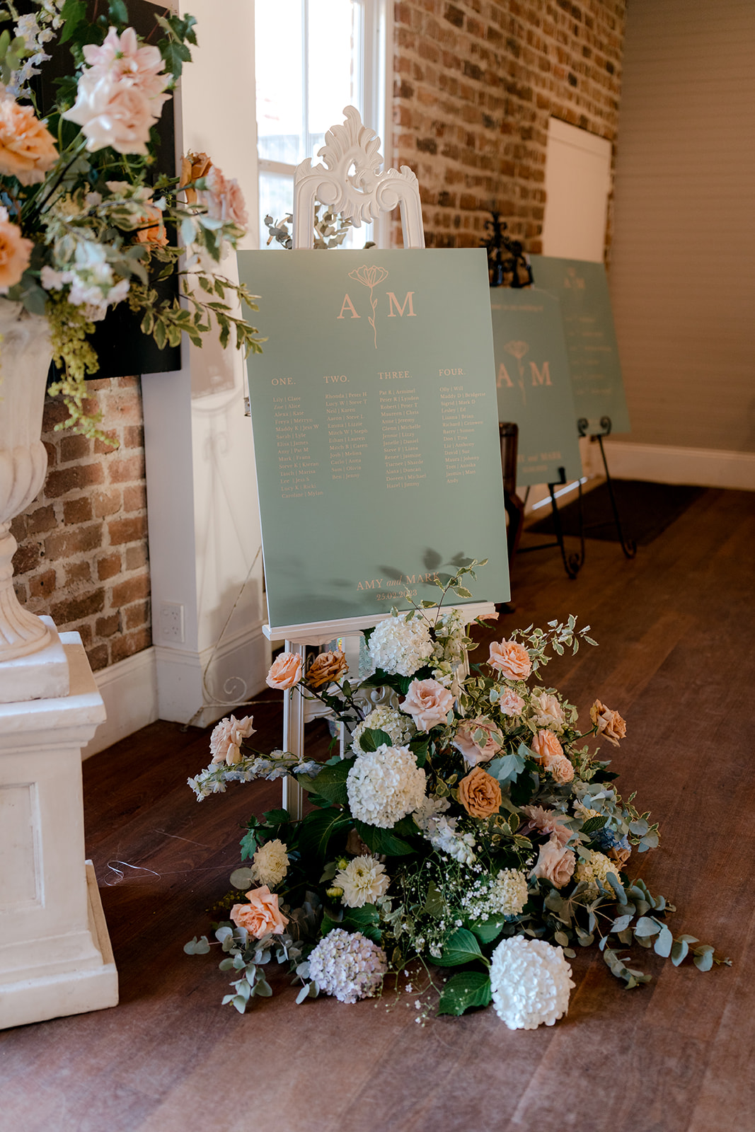 Romantic spring-inspired welcome sign for an elegant country wedding at Montrose House in the Southern Highlands.