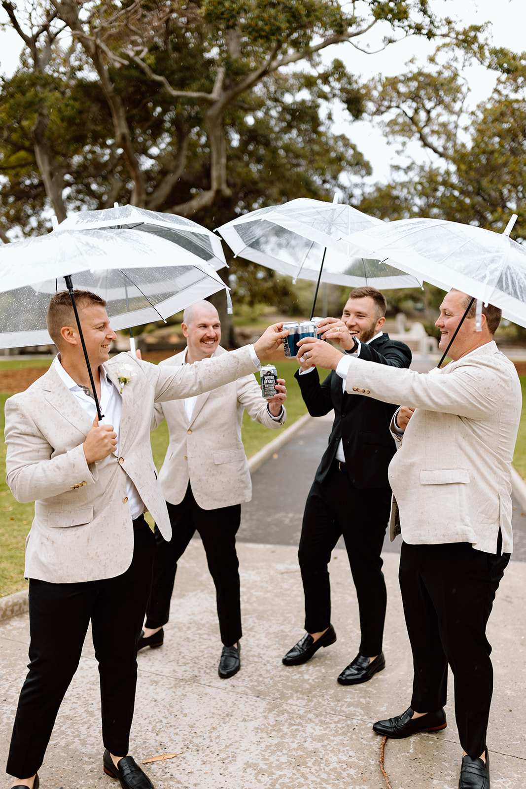 Groom with his groomsmen at the wedding in The Fernery Mosman