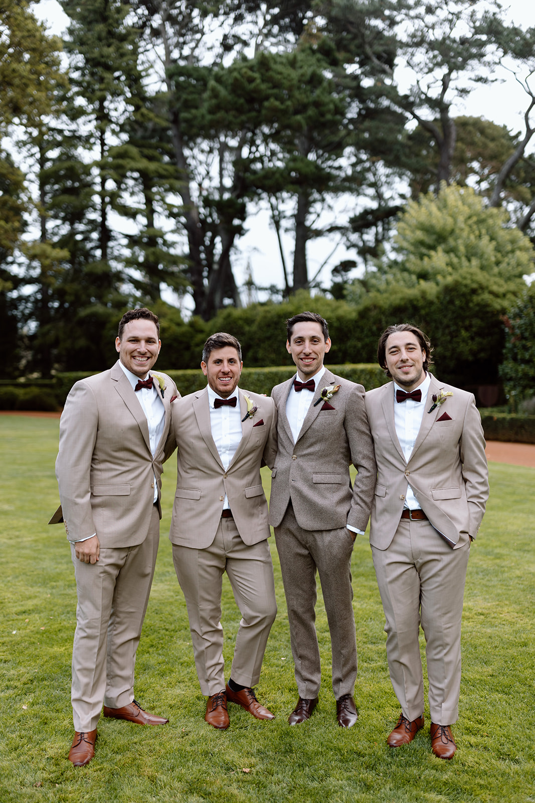 Groom together with his groomsmen at the wedding in the Southern Highlands Bendooley Estate
