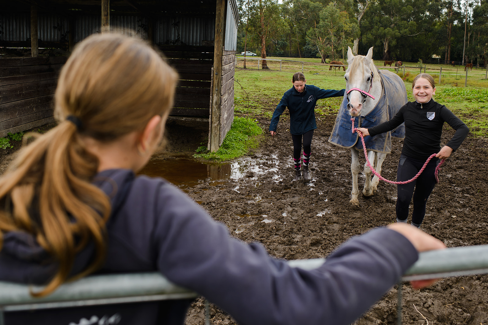 Happy students at Rivally Equestrian Services Yarra Junction. 