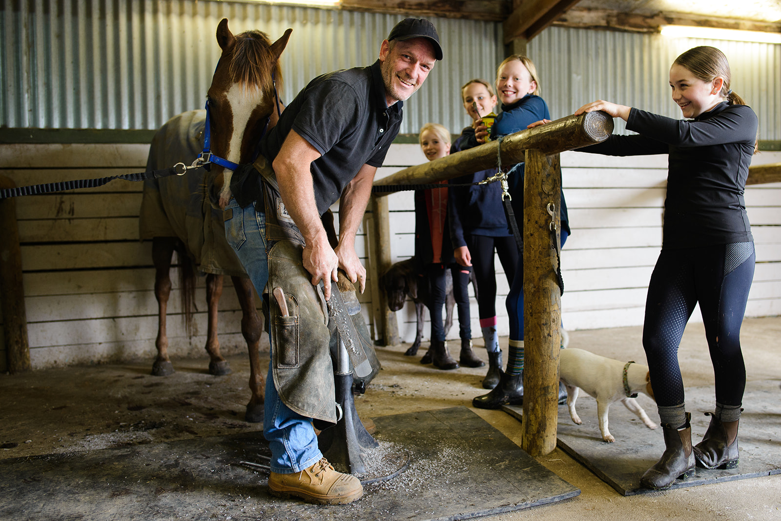 Local farrier, Dean, answers Rivally equestrian students's questions about his work. 