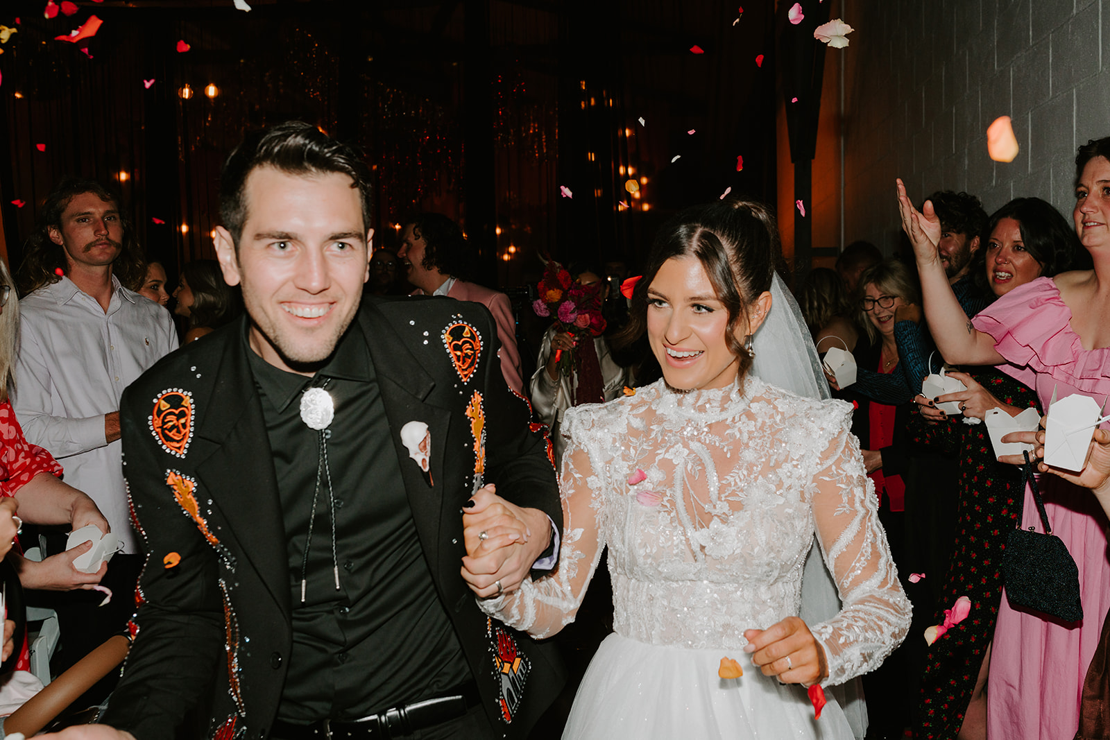 A Couple who planned a vegas stye rock n roll wedding in melbourne
