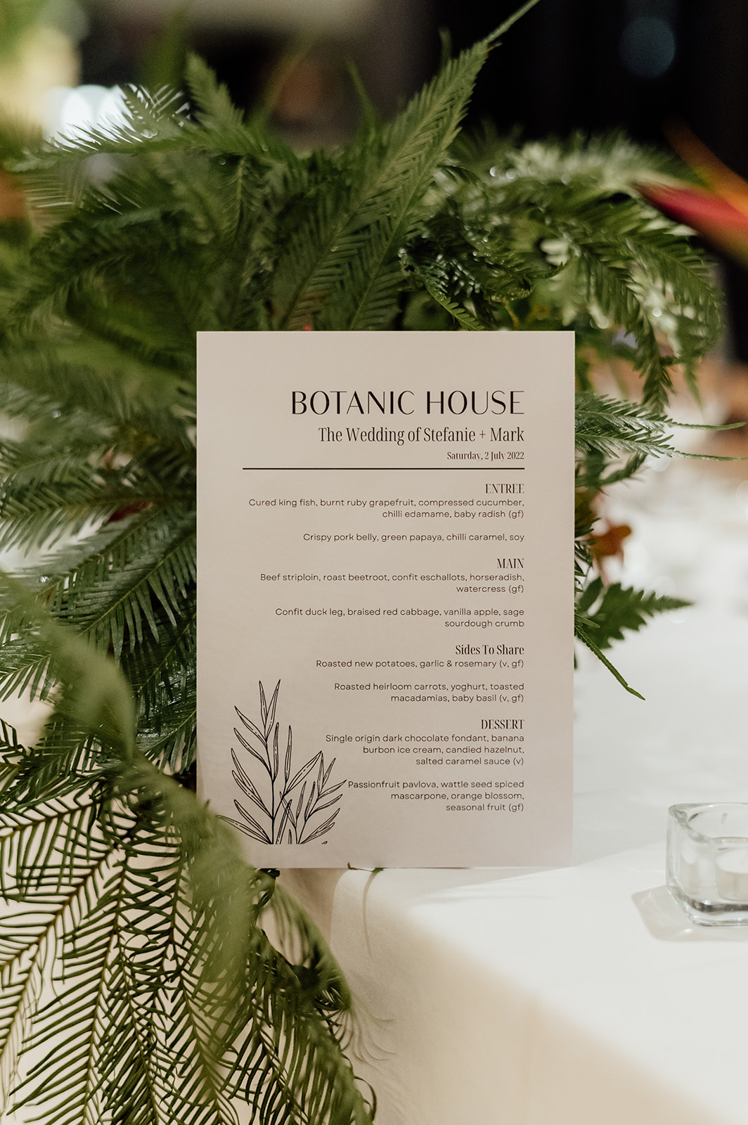 botanic house wedding reception
