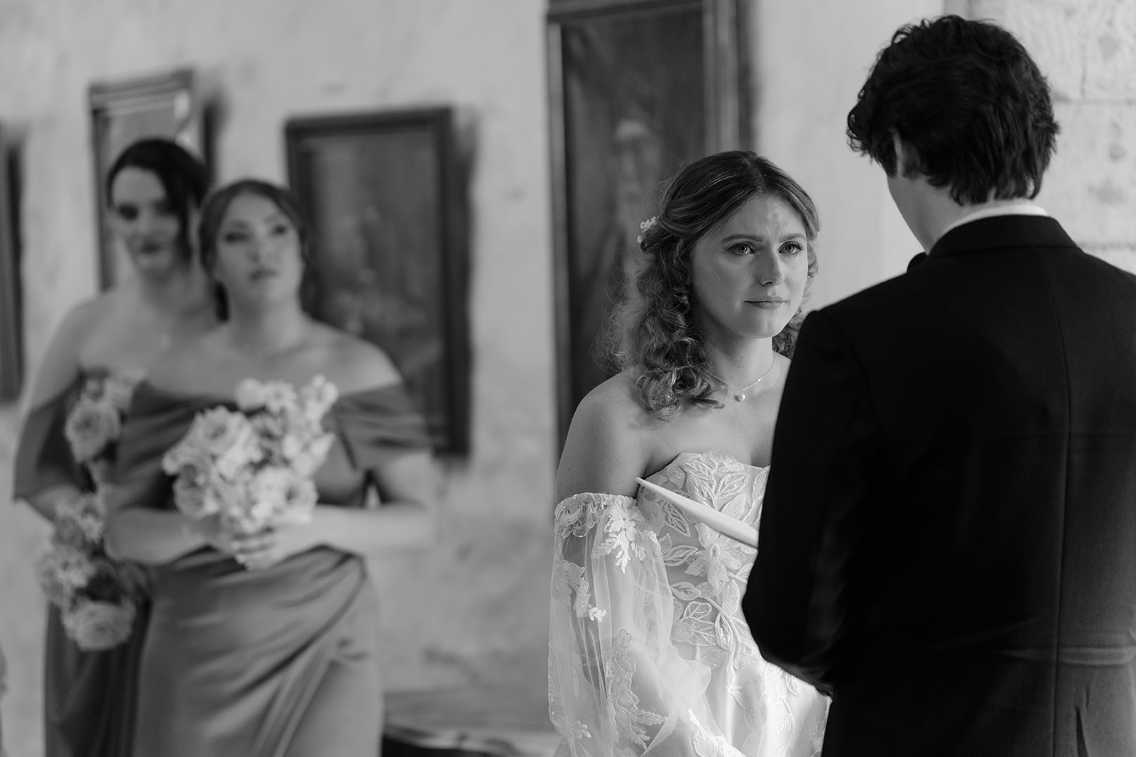 Emotional wedding vows at Montsalvat - Bride's tearful reaction