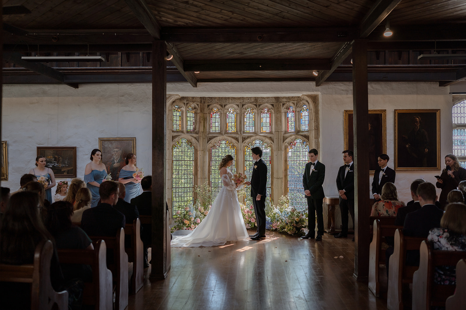 Wedding ceremony unfolds at the historic Montsalvat, Melbourne
