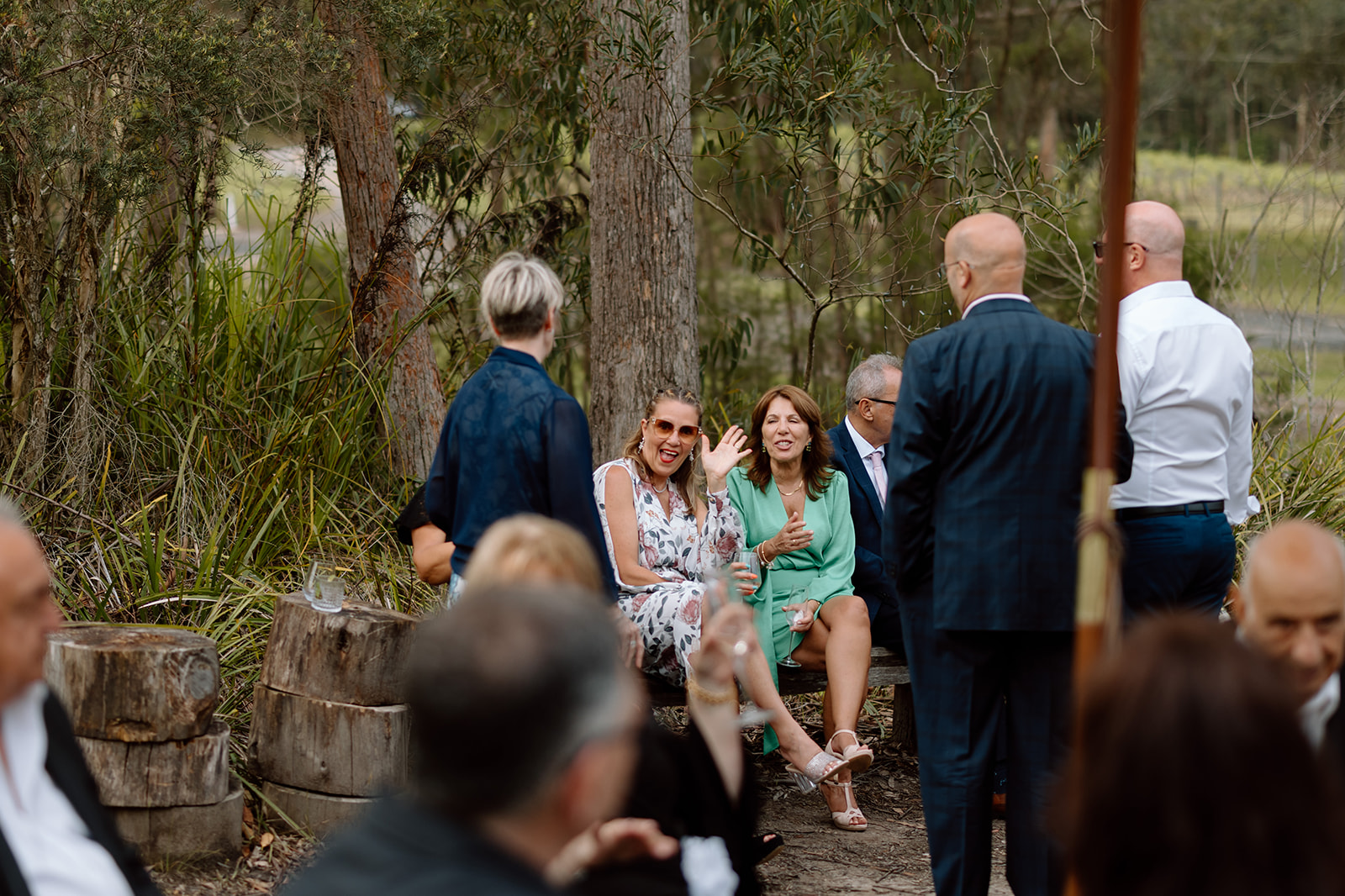 Guests at the wedding in the South Coast Bawley Vale Estate