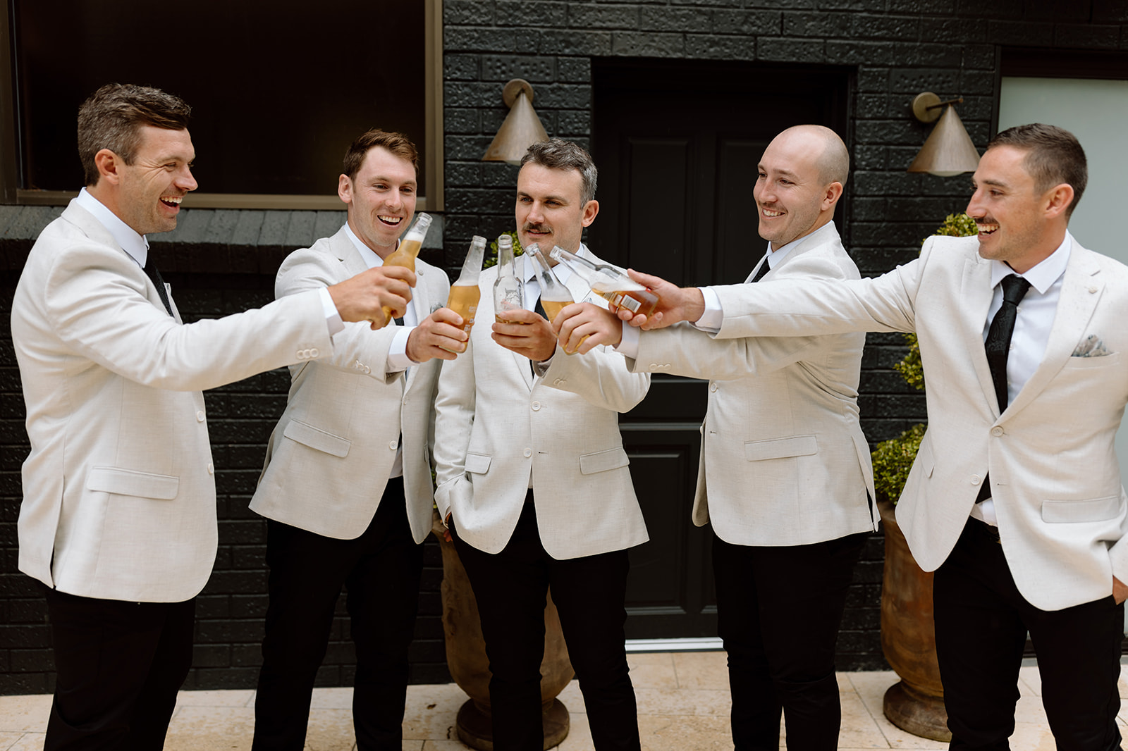 Groom with his groomsmen at the wedding in the South Coast The Lodge Jamberoo