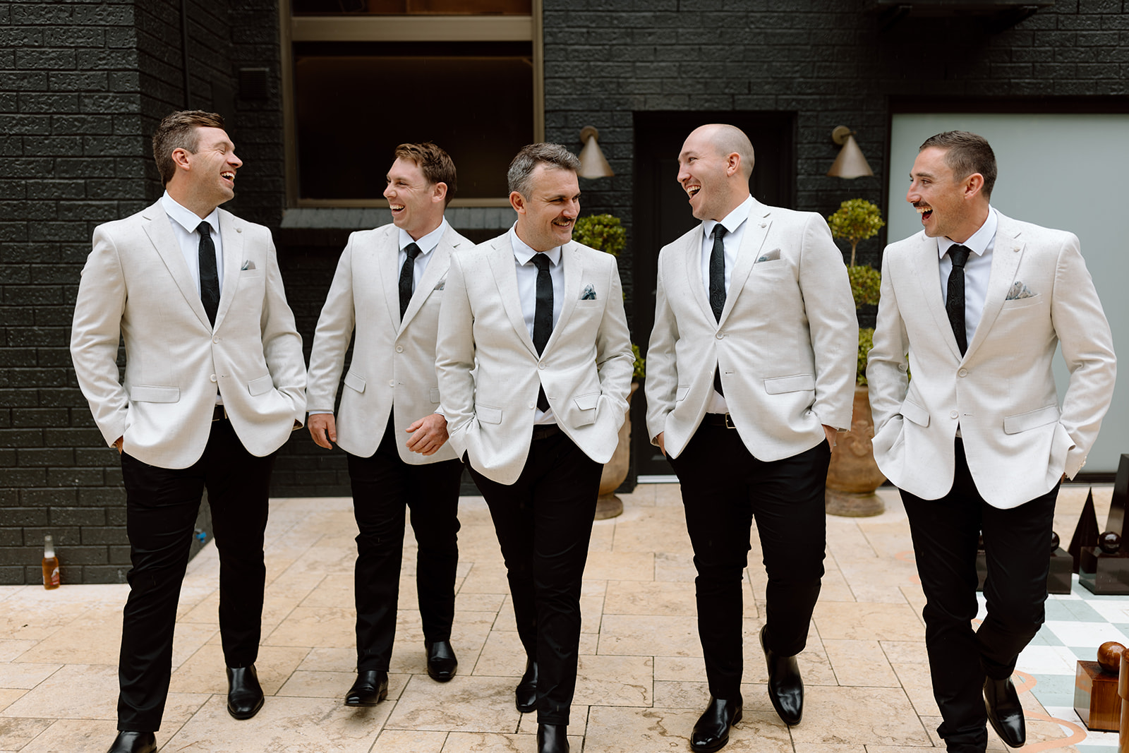 Groom with his groomsmen at the wedding in the South Coast The Lodge Jamberoo
