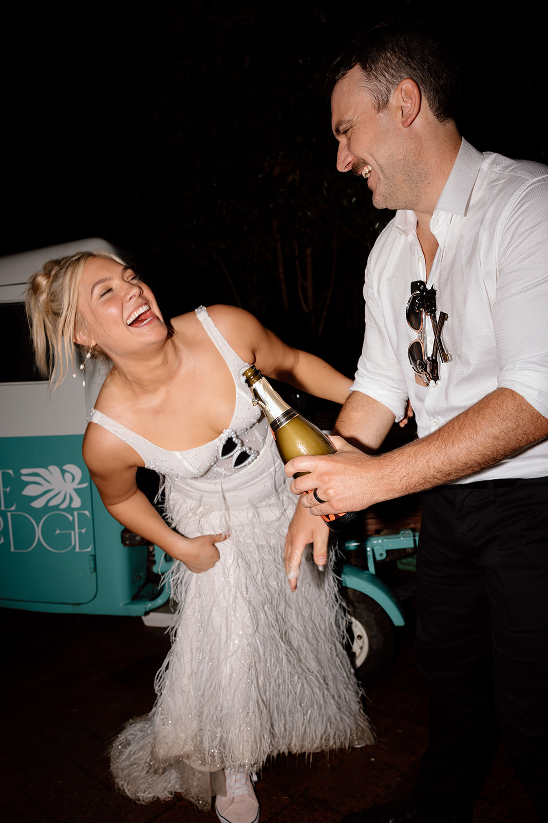 Night bridal portraits at the wedding in the South Coast The Lodge Jamberoo