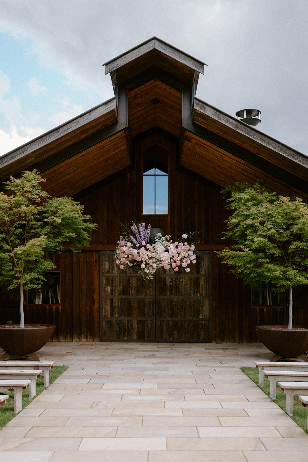 The Stables Bendooley Estate wedding showing the glorious A-Frame architecture