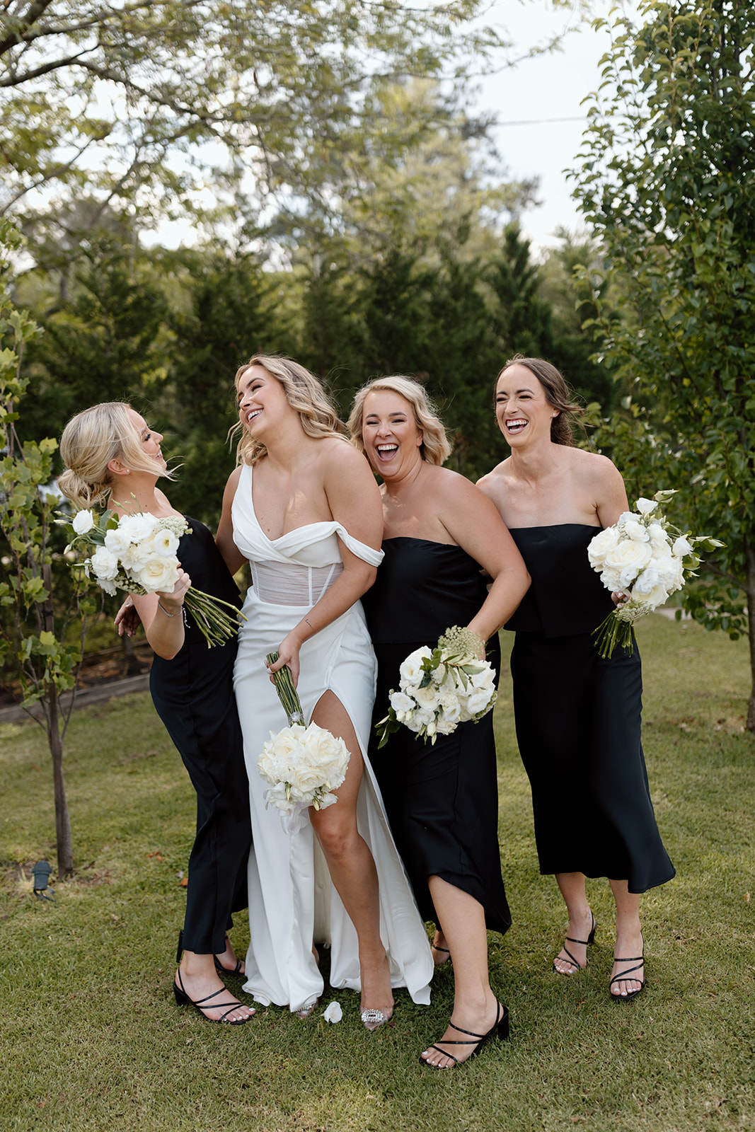 Bride and her bridesmaids at the wedding in the South Coast The Homestead Berry