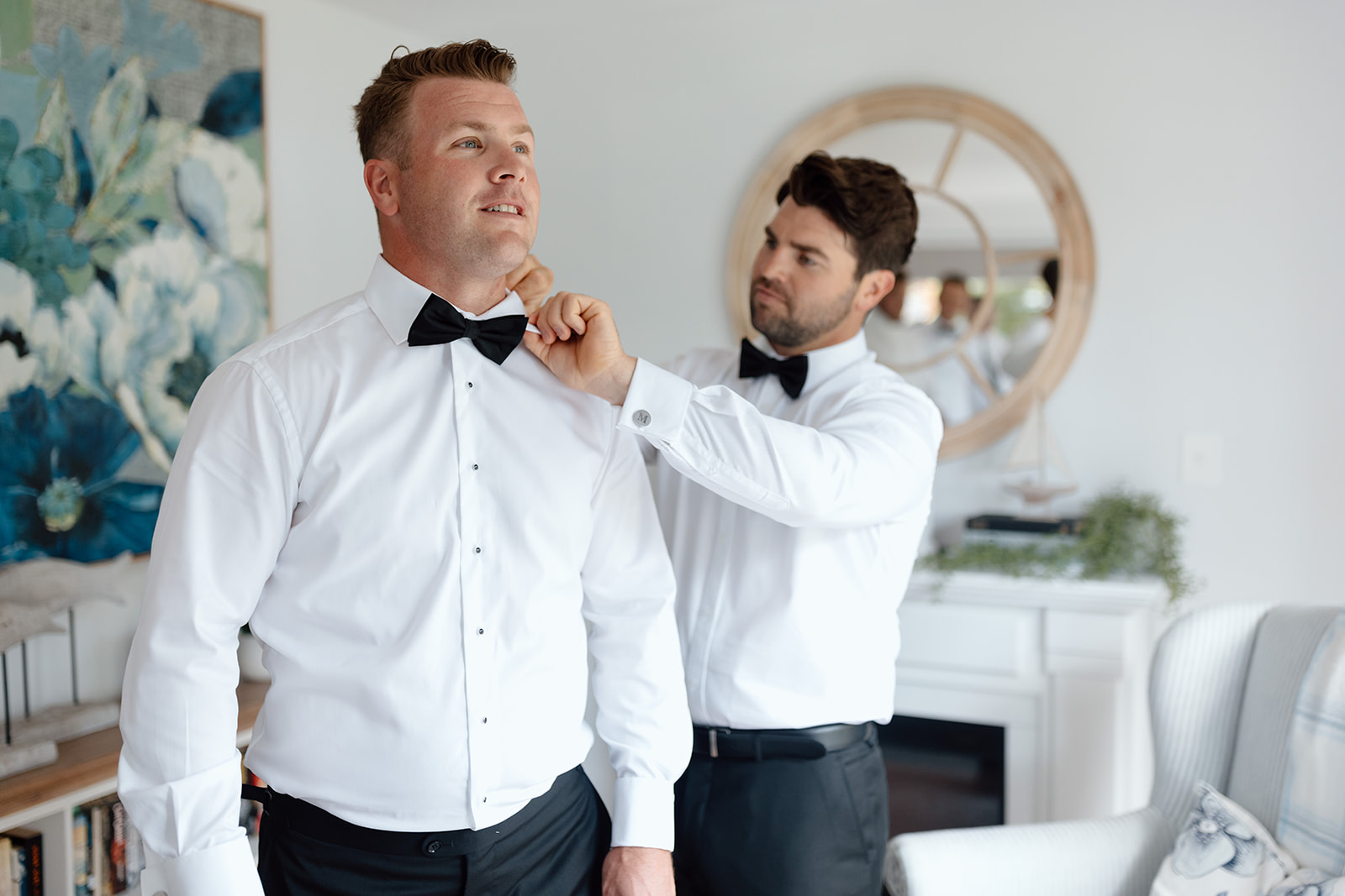 Groom and groomsmen getting ready at the wedding in the South Coast The Homestead Berry