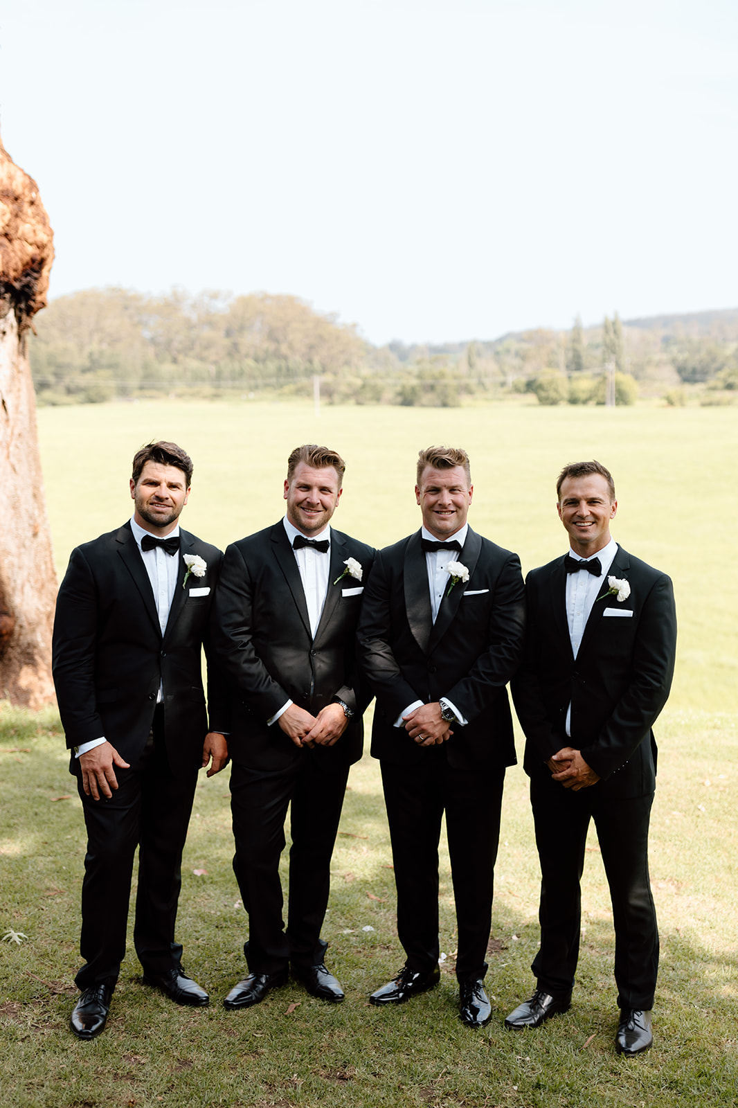 Groom and groomsmen at the wedding in the South Coast The Homestead Berry