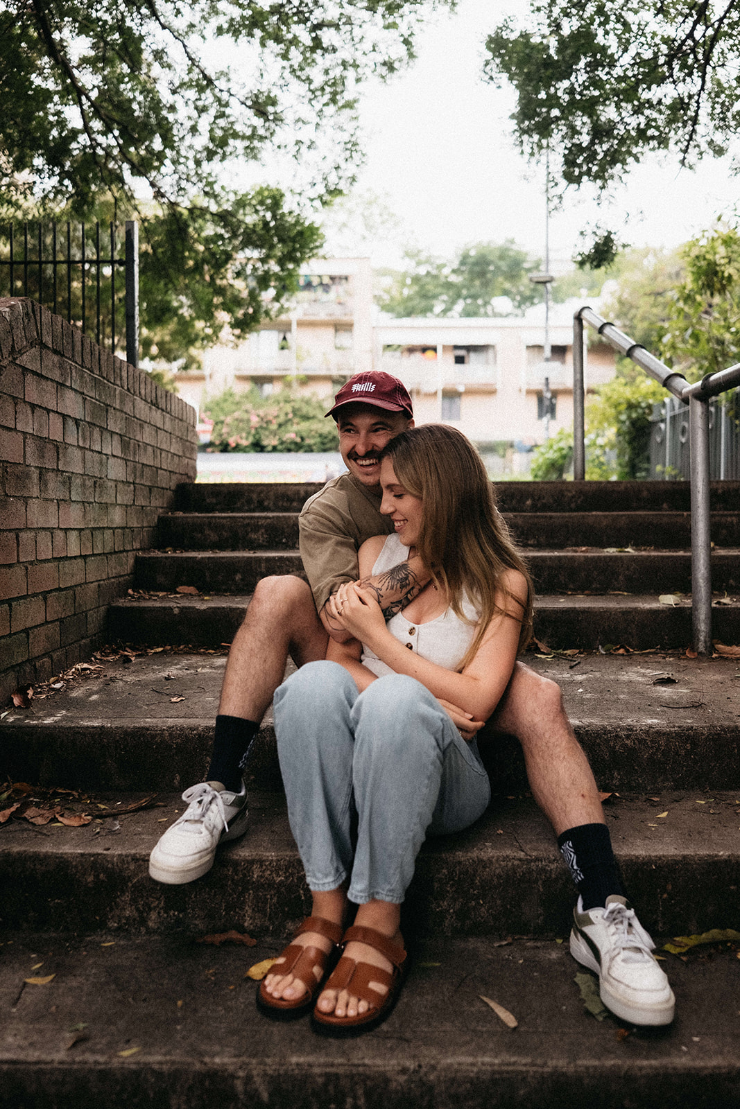 engaged couple in Sydney photo shoot